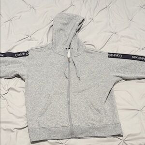 Calvin Klein Performance Hoodie Sz M Heather Grey